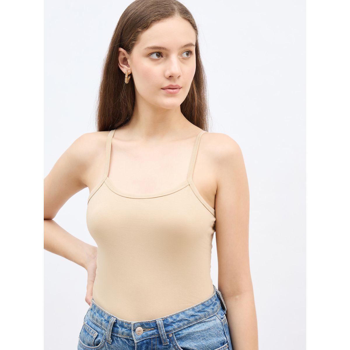 Styli Fitted Solid Scoop Neck Strappy Tank-women-clothing-tshirts-image-4