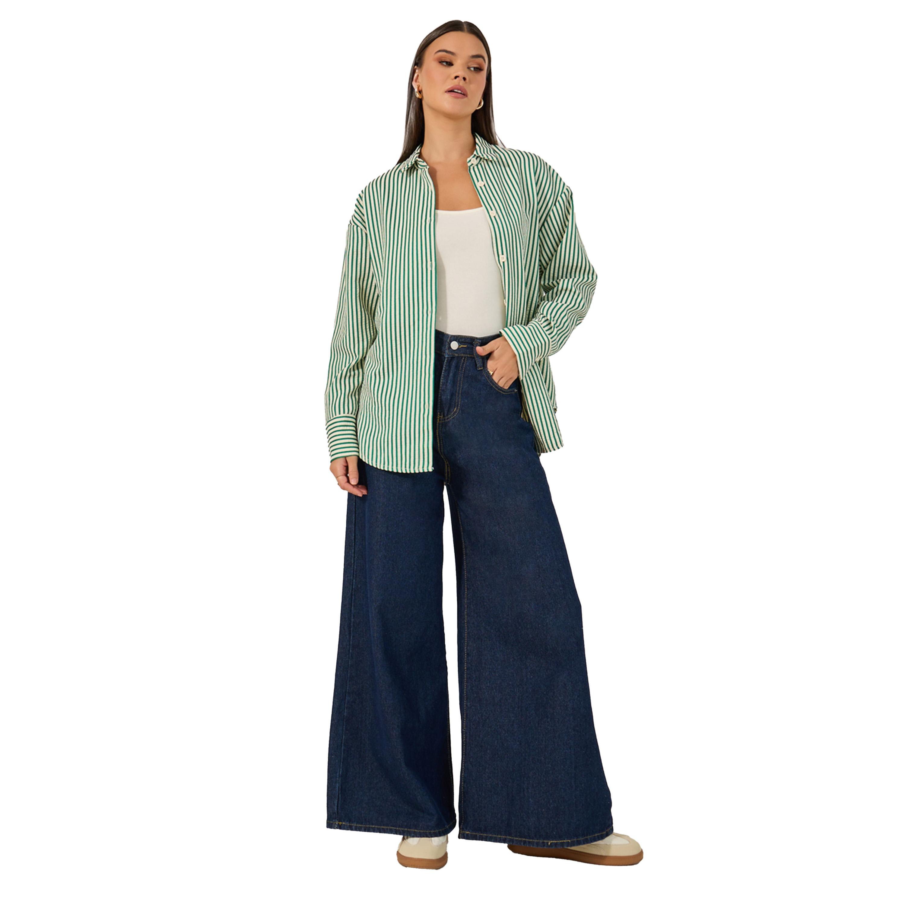 ستايلي -  تانك قصير برقبة دائرية وأربطة-women-clothing-tshirts-image-3
