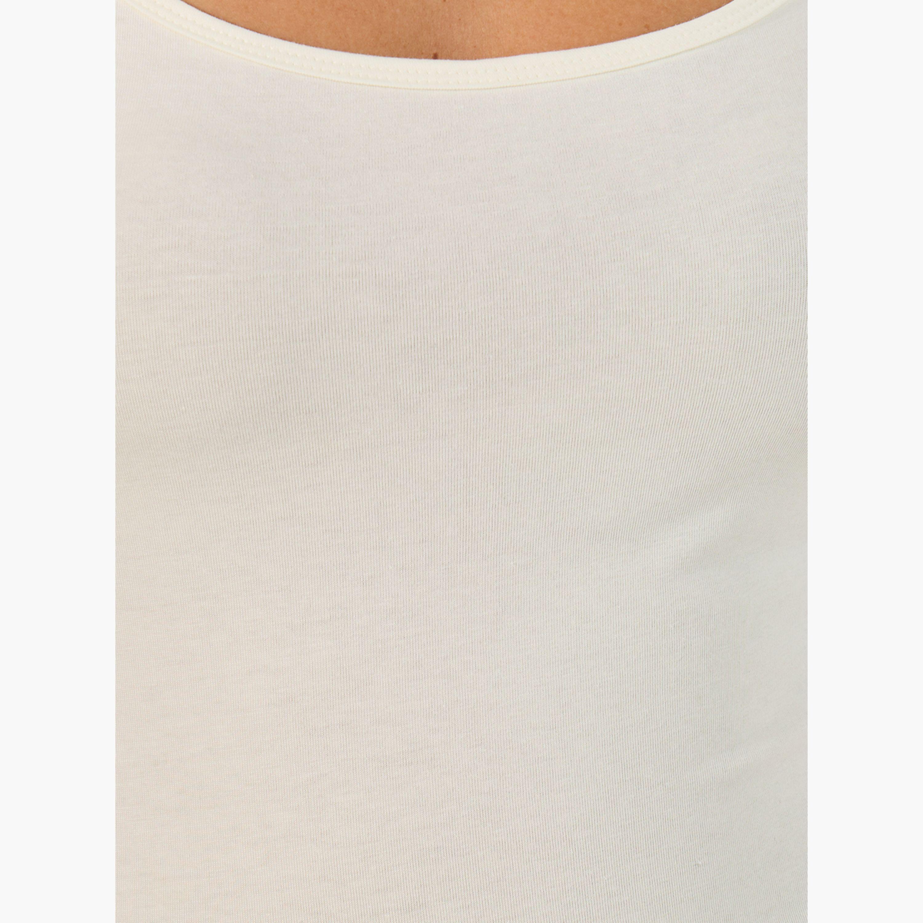 ستايلي -  تانك قصير برقبة دائرية وأربطة-women-clothing-tshirts-image-4