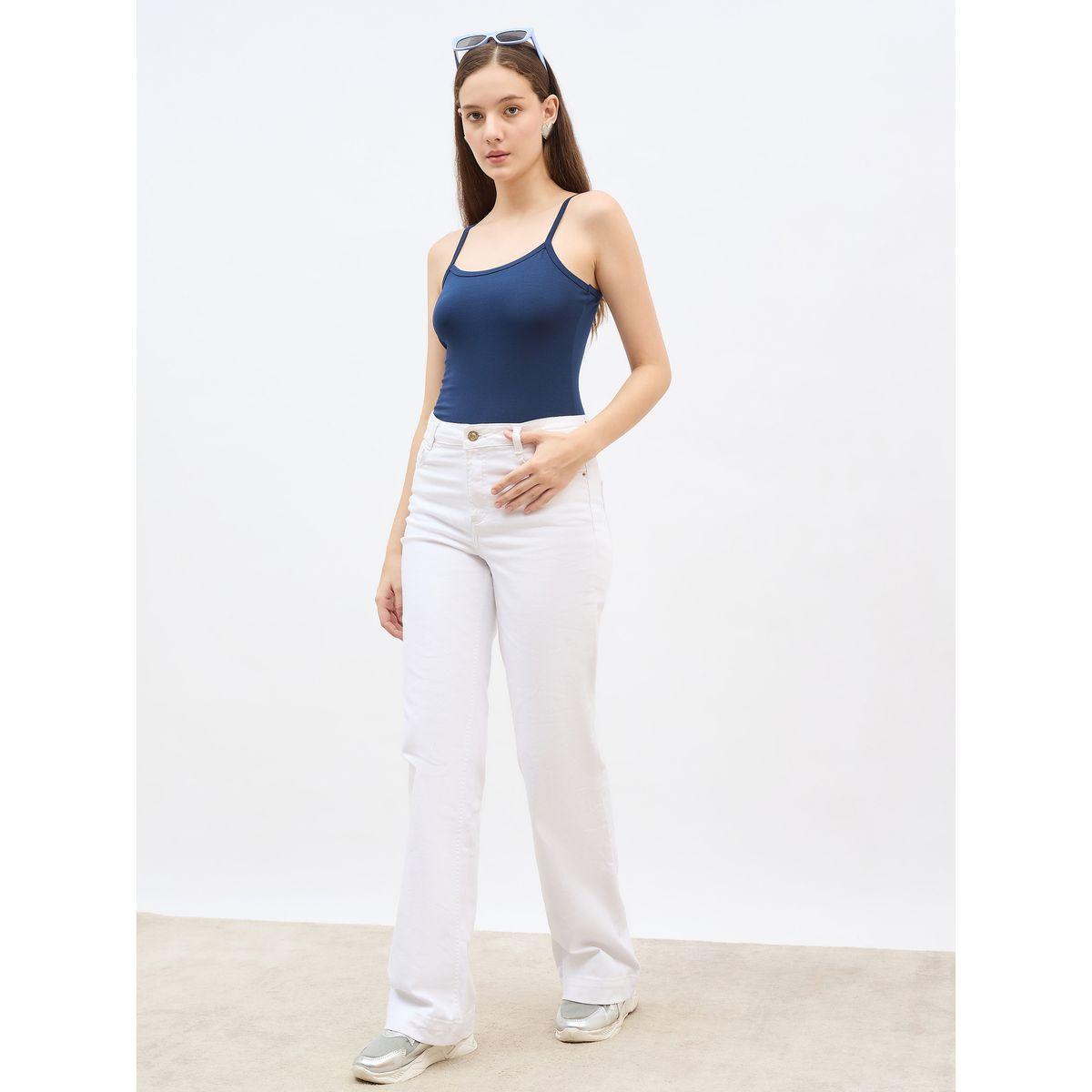 بلوزة سادة بياقة سكوب مع حمالات-women-clothing-tshirts-image-1