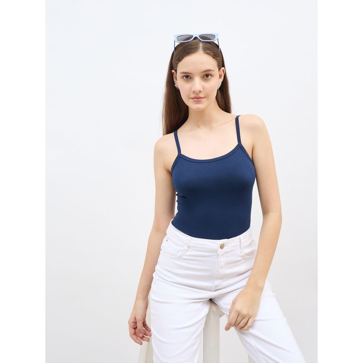 Styli Fitted Solid Scoop Neck Strappy Tank-women-clothing-tshirts-image-6
