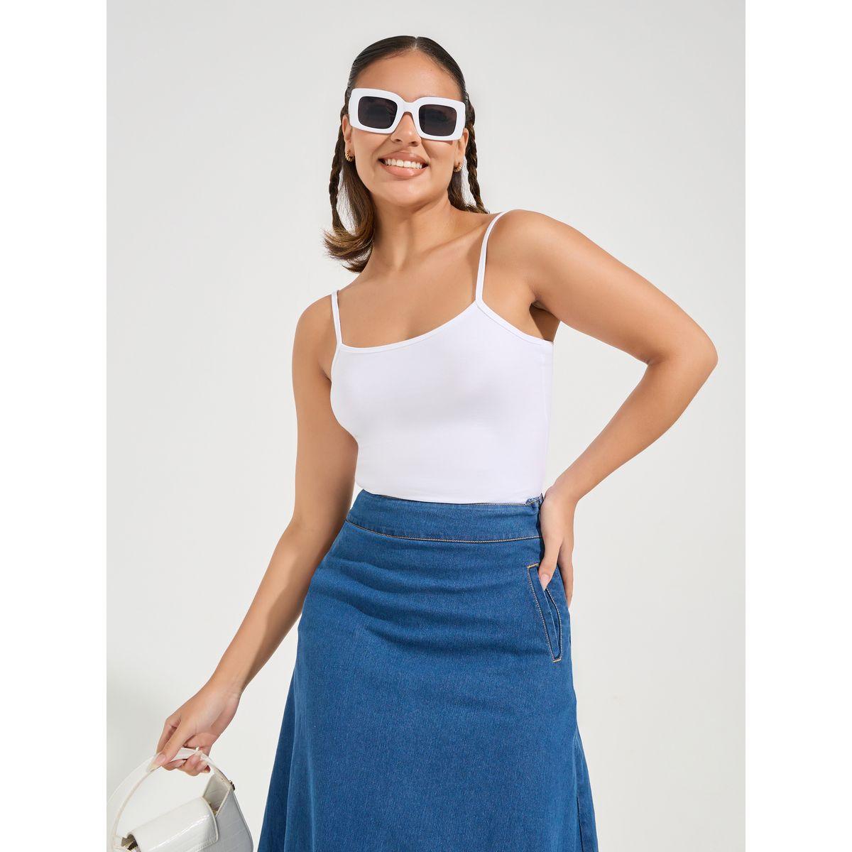مجموعة من 2 بلوزة كامي بنسيج ليكرا-women-clothing-tshirts-image-2