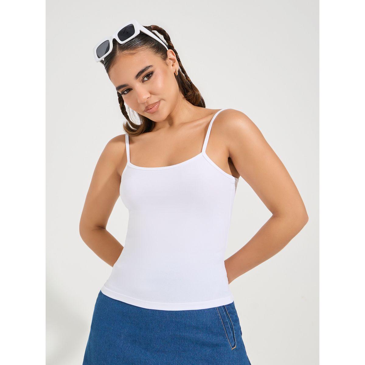 مجموعة من 2 بلوزة كامي بنسيج ليكرا-women-clothing-tshirts-image-4