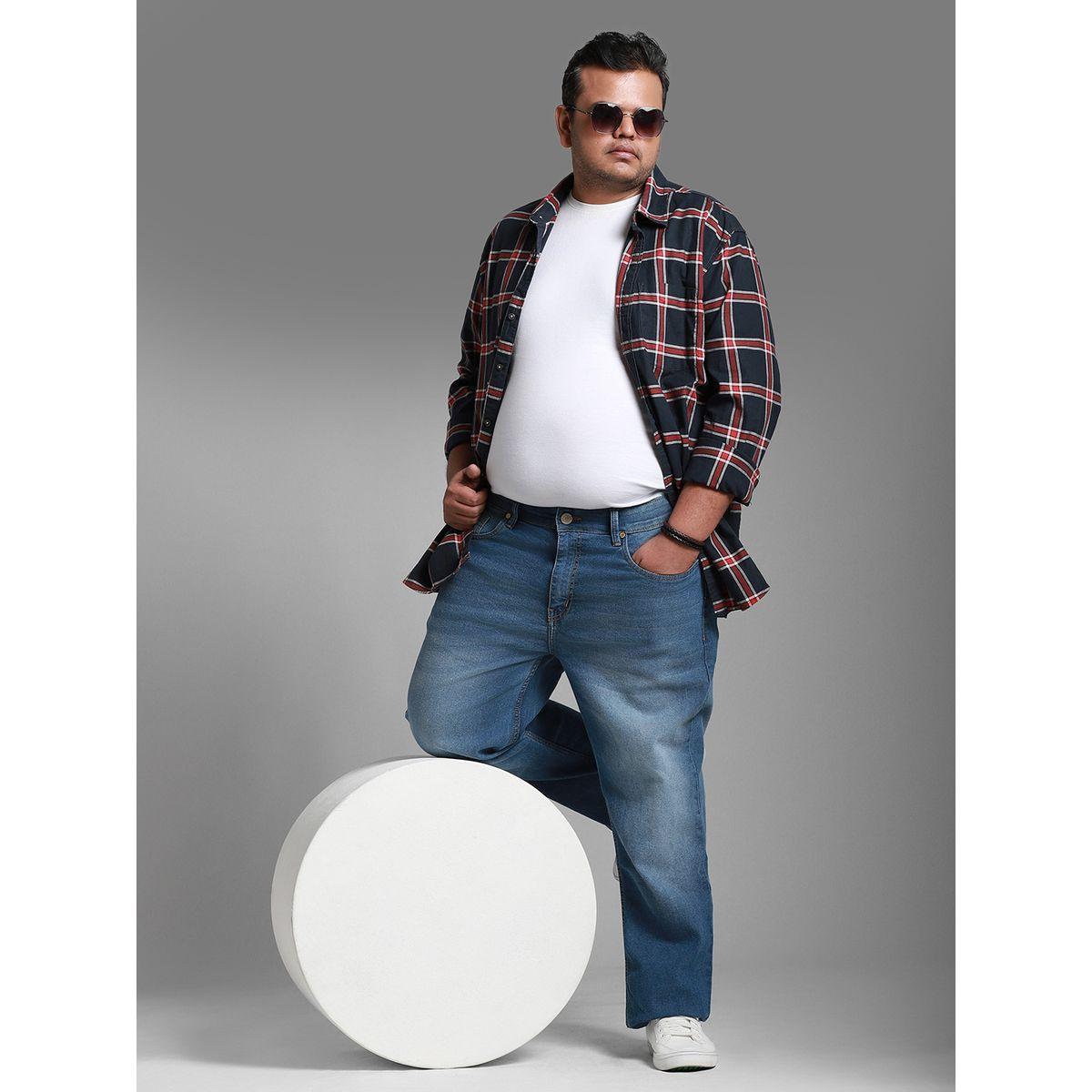 High Star X Styli Plus Size Mid Rise Light Fade Stretchable Jeans-men-clothing-bottoms-jeans-image-4