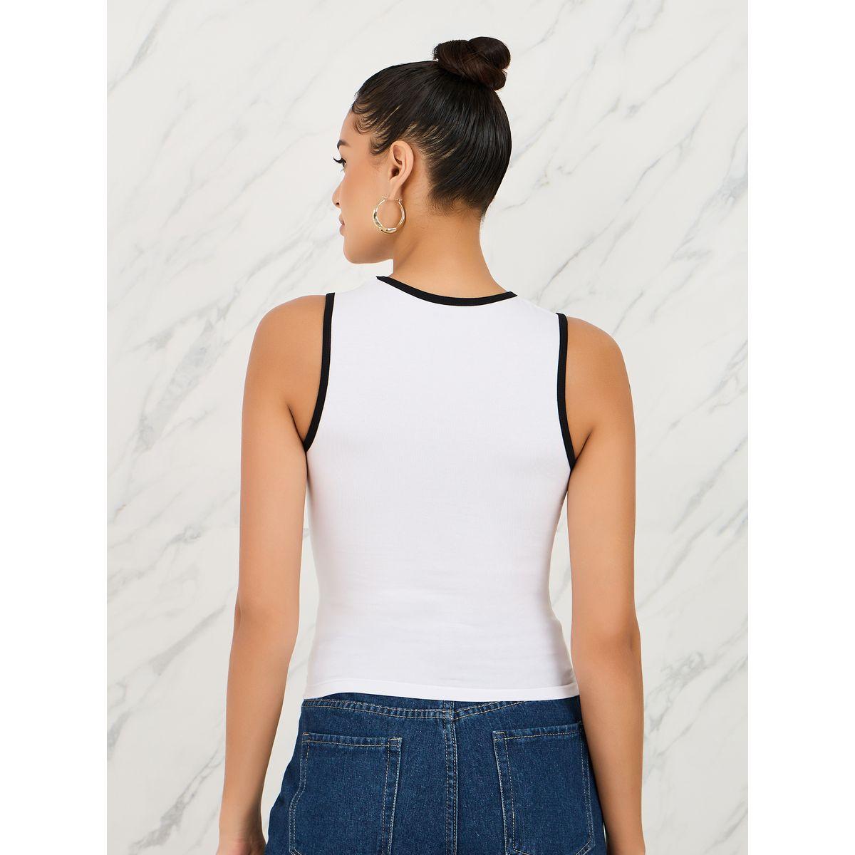 Styli Fitted Contrast Trim Tank-women-clothing-tshirts-image-5
