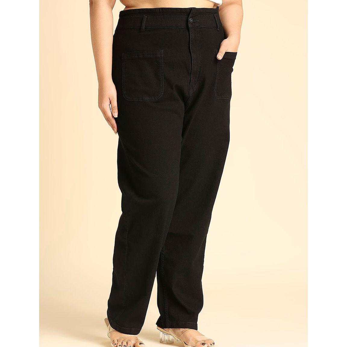 High Star X Styli  Plus Solid High Rise Jeans with Pockets-women-clothing-bottoms-jeans-image-1