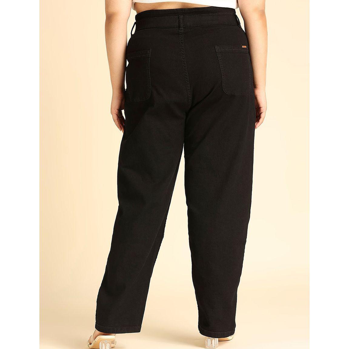 High Star X Styli  Plus Solid High Rise Jeans with Pockets-women-clothing-bottoms-jeans-image-3