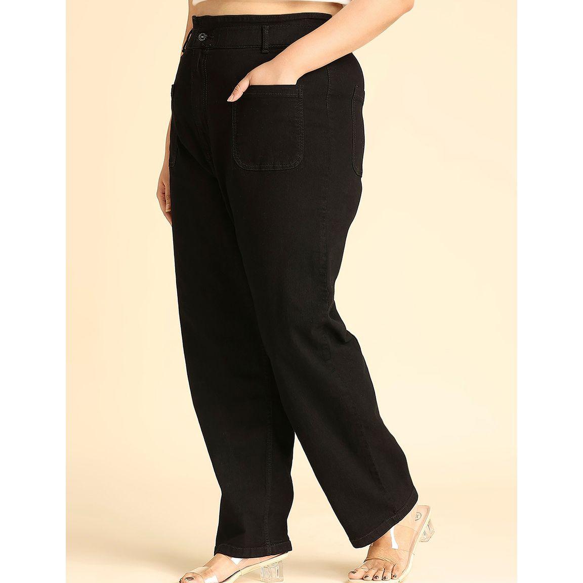 High Star X Styli  Plus Solid High Rise Jeans with Pockets-women-clothing-bottoms-jeans-image-5