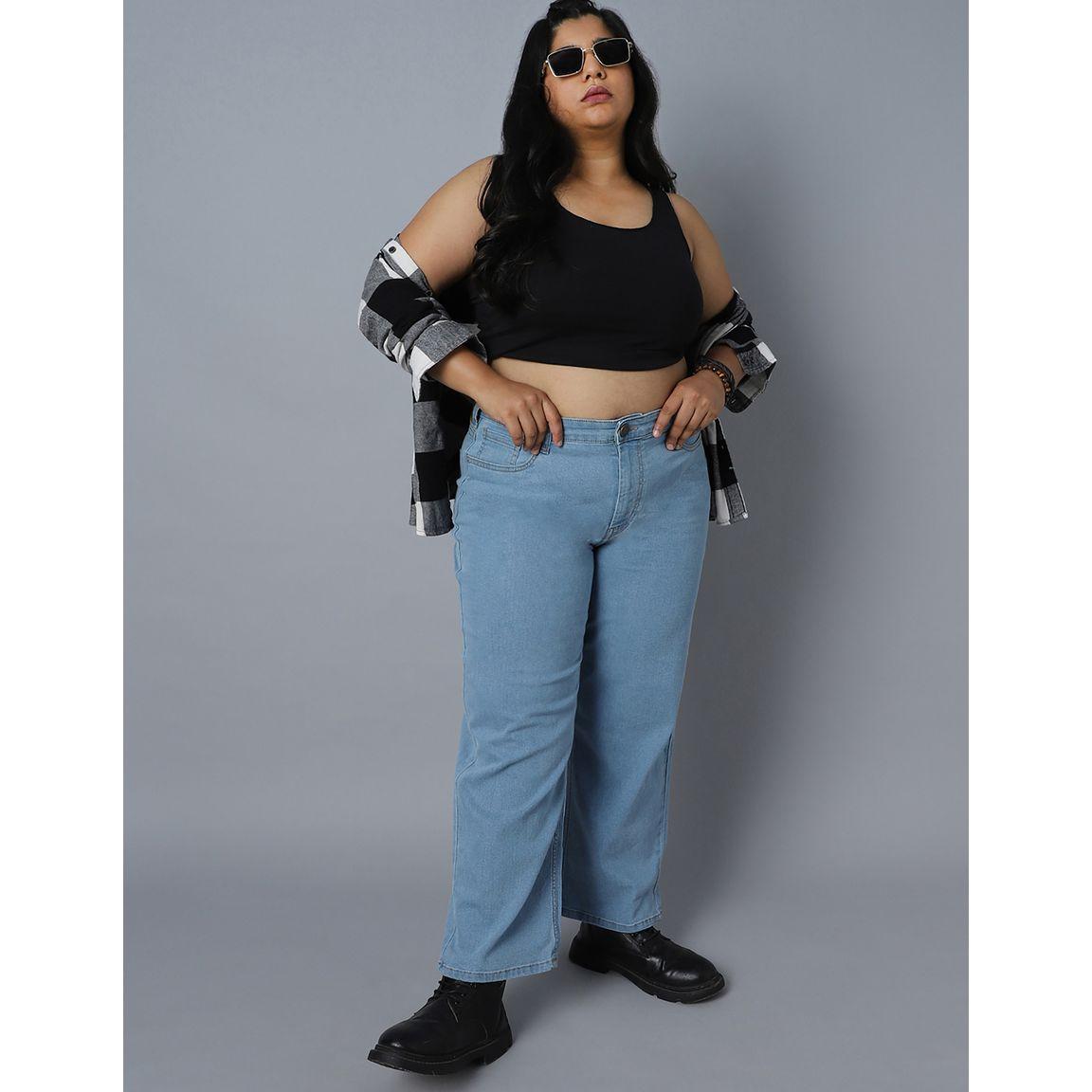 High Star X Styli  Plus High Rise Jeans with Button Closure-women-clothing-bottoms-jeans-image-1
