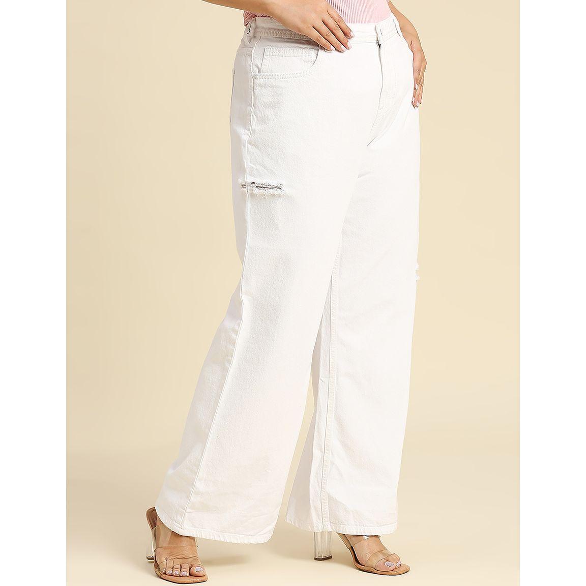 High Star X Styli  Plus Wide Leg Light Distress Jeans-women-clothing-bottoms-jeans-image-4
