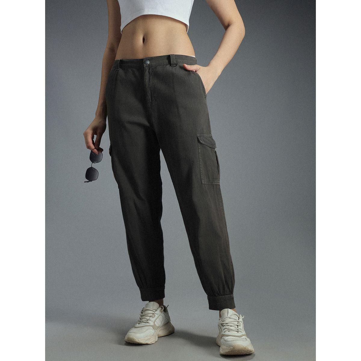 High Star X Styli  Solid Woven Trousers with Side Pocket-women-clothing-bottoms-trousers-image-1