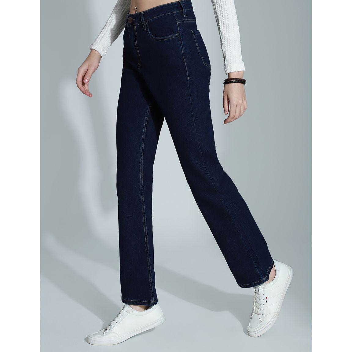 جينز بنسيج قابل للتمدد مع خصر عالي هاي ستار × ستايلي-women-clothing-bottoms-jeans-image-2