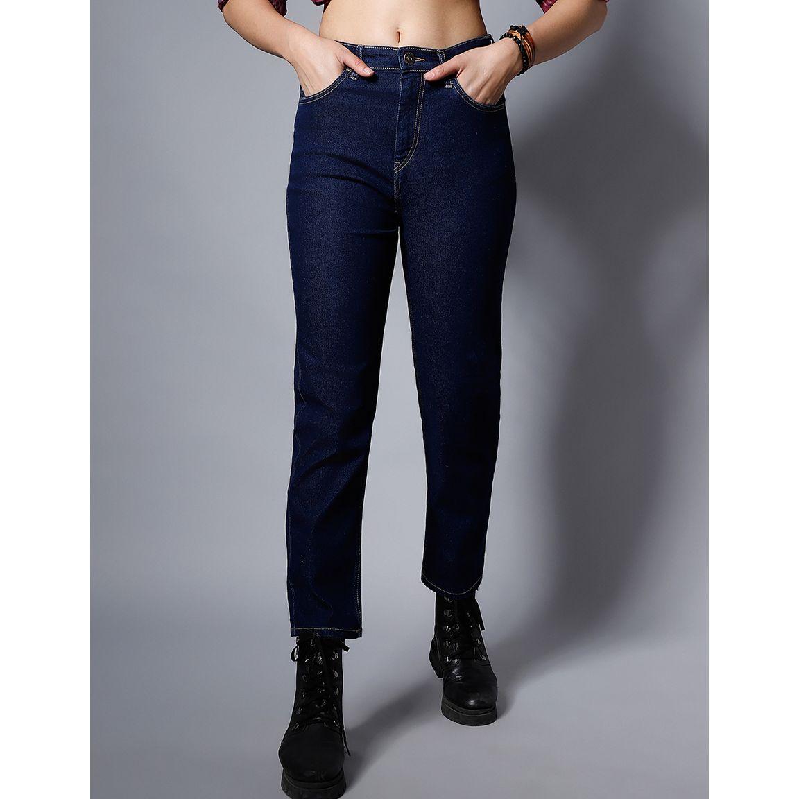 High Star X Styli  High Rise Straight Leg Stretchable Jeans-women-clothing-bottoms-jeans-image-2