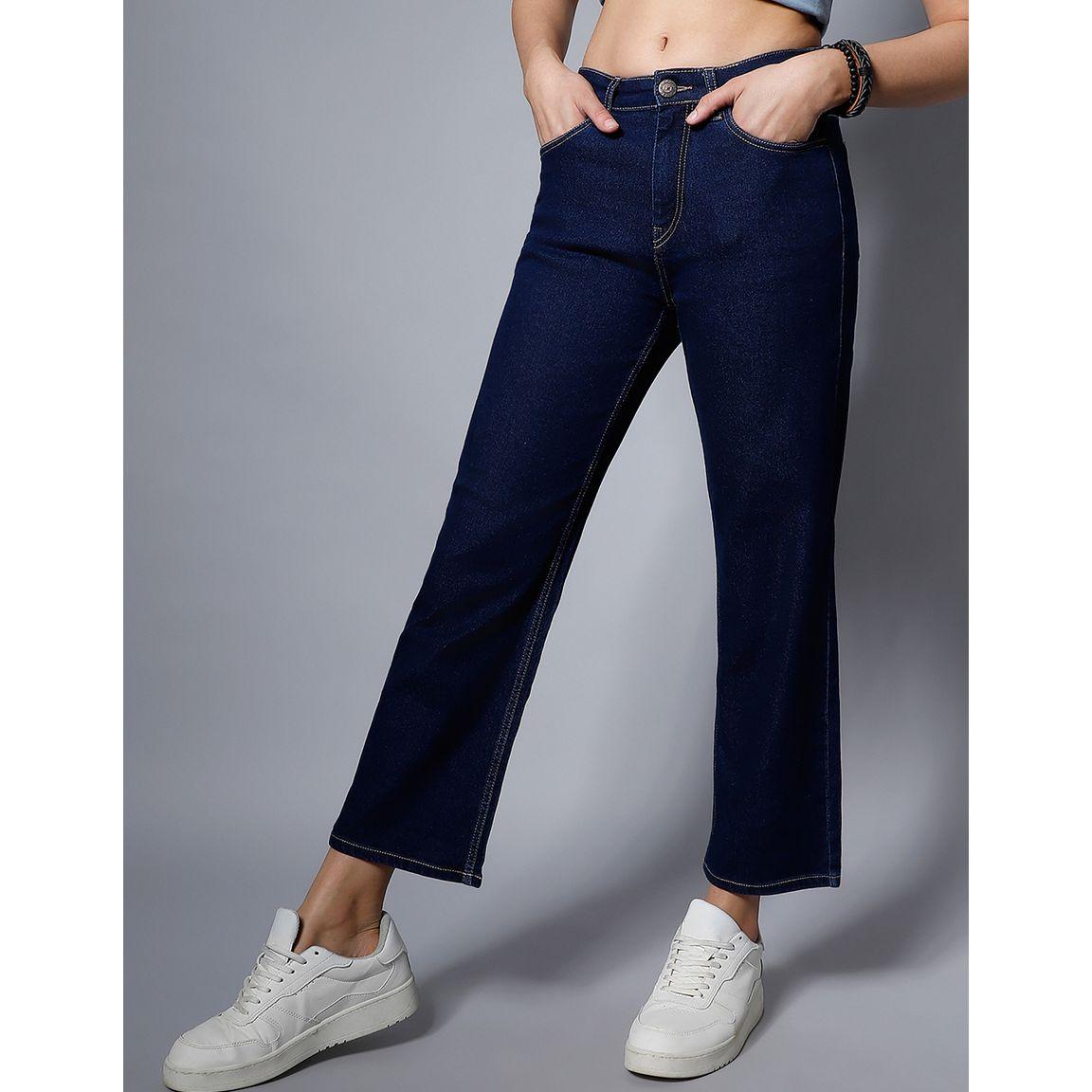 جينز بقصة مستقيمة وخصر عالي هاي ستار × ستايلي-women-clothing-bottoms-jeans-image-3