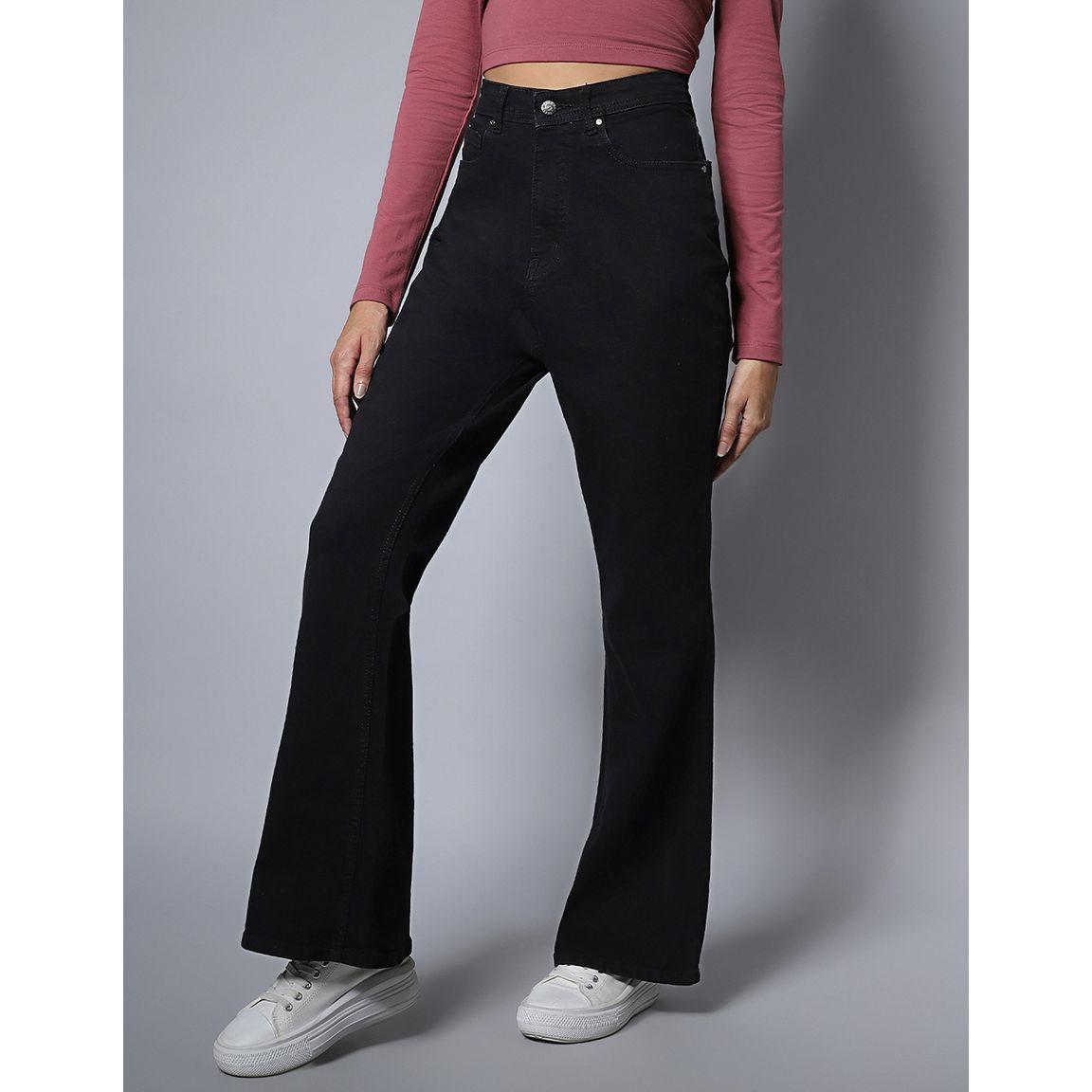 جينز بحافة واسعة وخصر عالي هاي ستار × ستايلي-women-clothing-bottoms-jeans-image-3