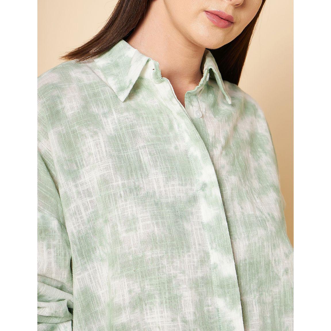 High Star Oversized Textured Tie & Dye Shirt-women-clothing-shirtsandblouses-shirts-image-4