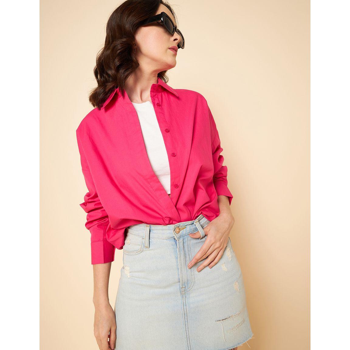 High Star X Styli  Oversized Solid Longline Shirt-women-clothing-shirtsandblouses-shirts-image-2