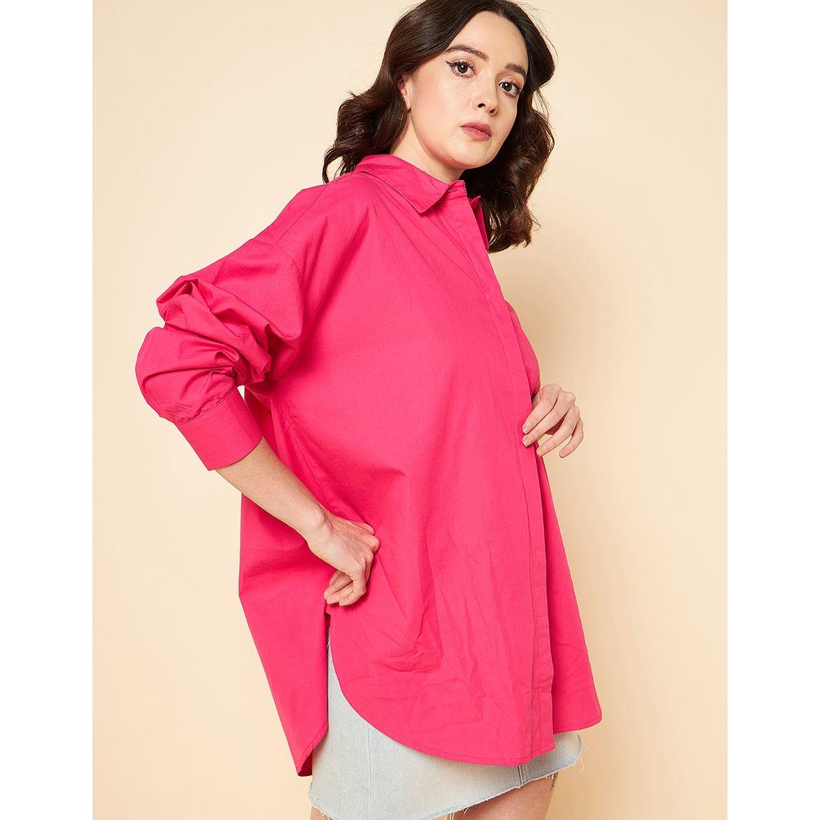 High Star X Styli  Oversized Solid Longline Shirt-women-clothing-shirtsandblouses-shirts-image-4