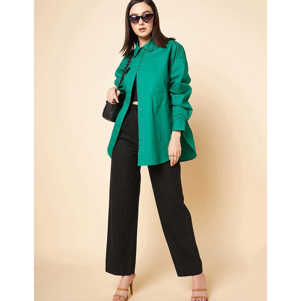 High Star X Styli  Oversized Solid Longline Shirt-women-clothing-shirtsandblouses-shirts-image-1