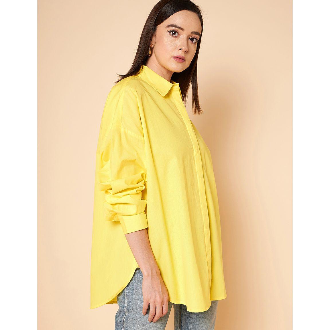 High Star X Styli  Oversized Solid Curved Hem Shirt-women-clothing-shirtsandblouses-shirts-image-4