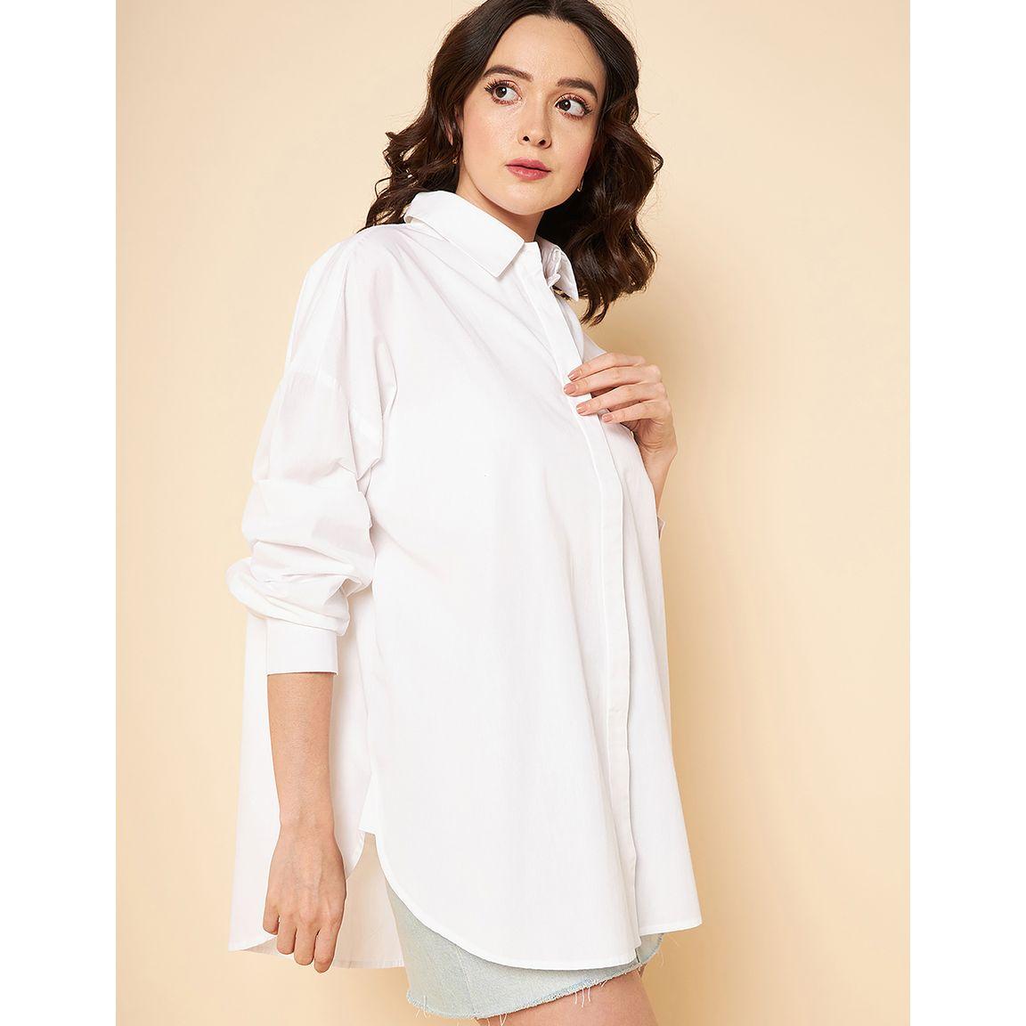 High Star Oversized Solid Button Front Shirt-women-clothing-shirtsandblouses-shirts-image-2