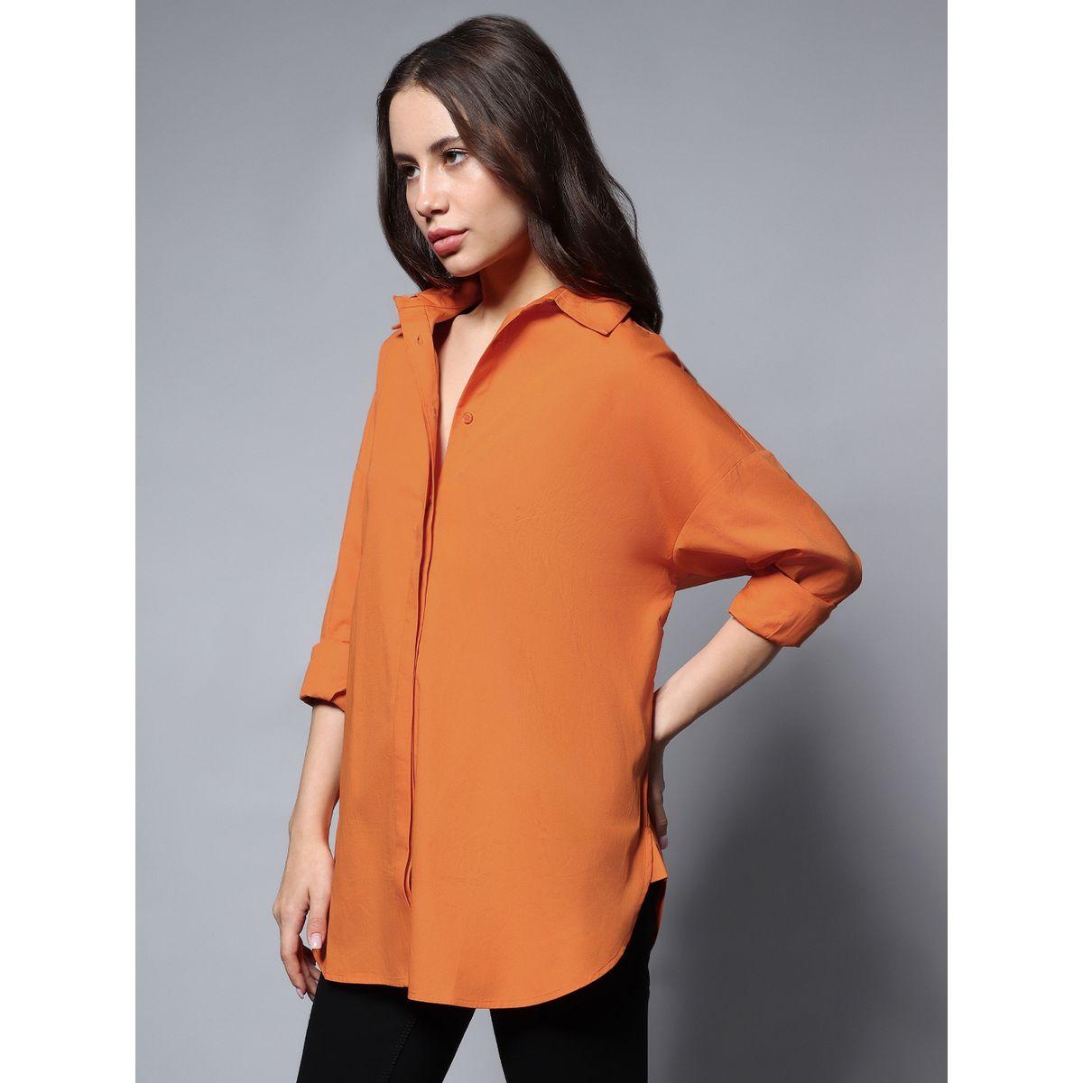 High Star X Styli Oversized Button Placket Drop Shoulder Shirt-women-clothing-shirtsandblouses-shirts-image-3