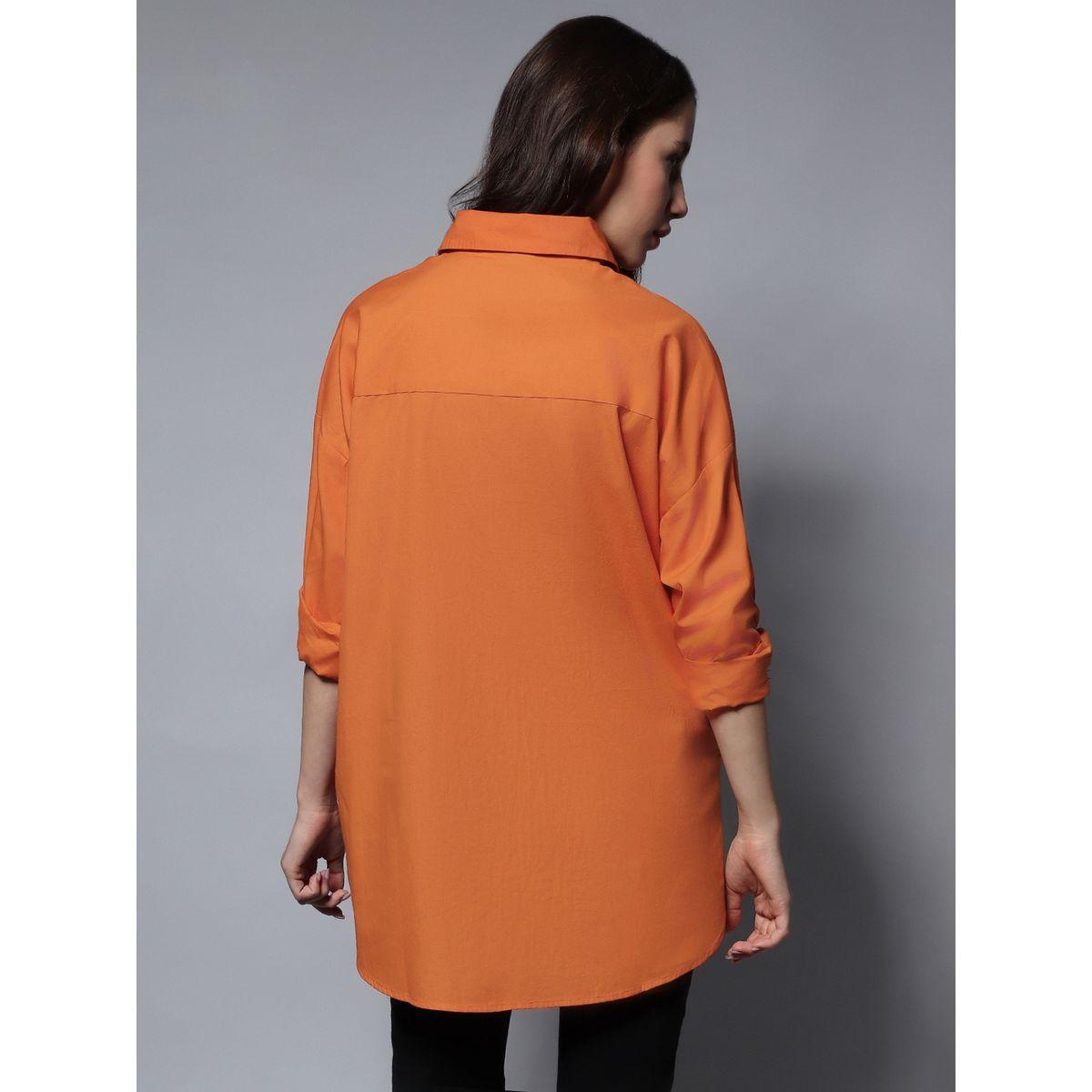 High Star X Styli Oversized Button Placket Drop Shoulder Shirt-women-clothing-shirtsandblouses-shirts-image-4