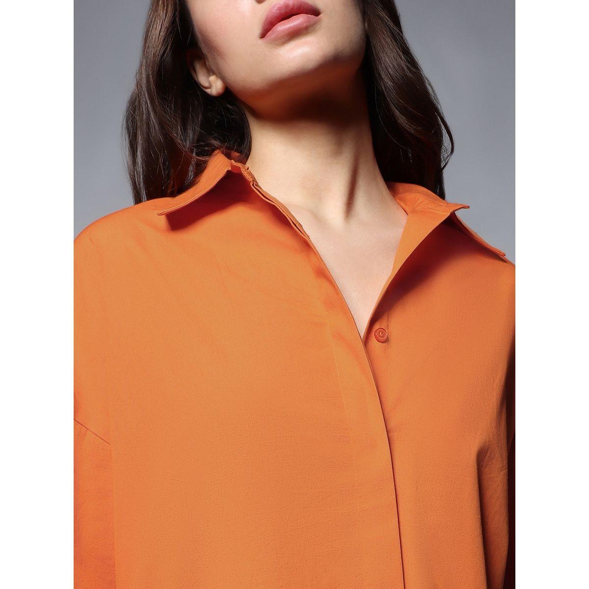 High Star X Styli Oversized Button Placket Drop Shoulder Shirt-women-clothing-shirtsandblouses-shirts-image-5