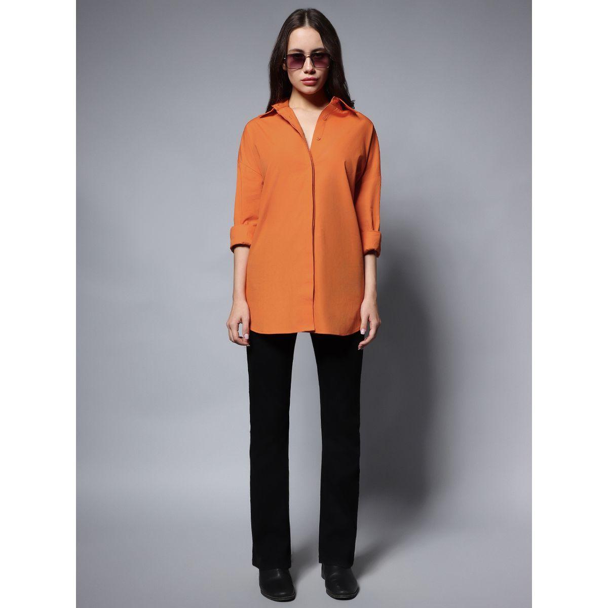 High Star X Styli Oversized Button Placket Drop Shoulder Shirt-women-clothing-shirtsandblouses-shirts-image-6