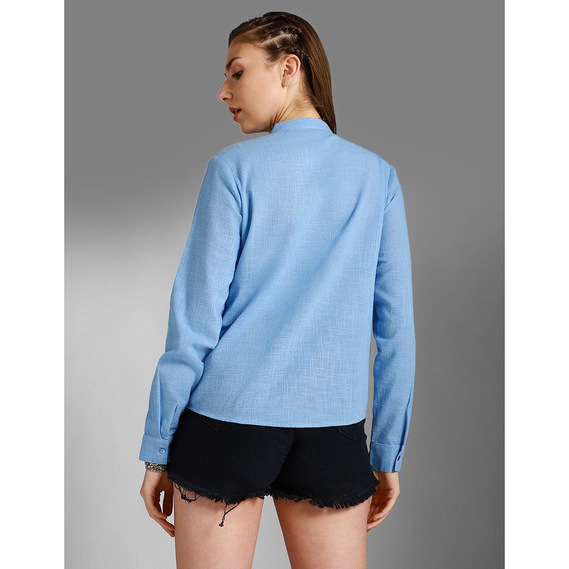 بلوزة بياقة ماندارين وتفاصيل جيوب-women-clothing-shirtsandblouses-shirts-image-3