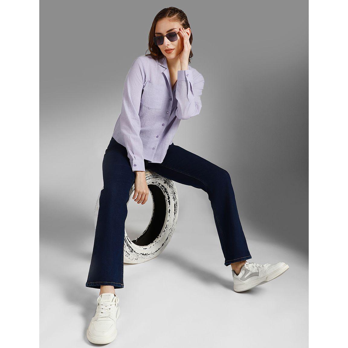 بلوزة بياقة كوبان وتفاصيل جيوب-women-clothing-shirtsandblouses-shirts-image-5