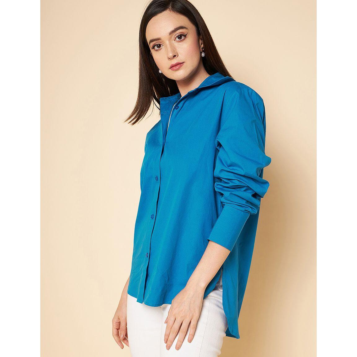 High Star Boxy Fit Solid Curved Hem Shirt-women-clothing-shirtsandblouses-shirts-image-5