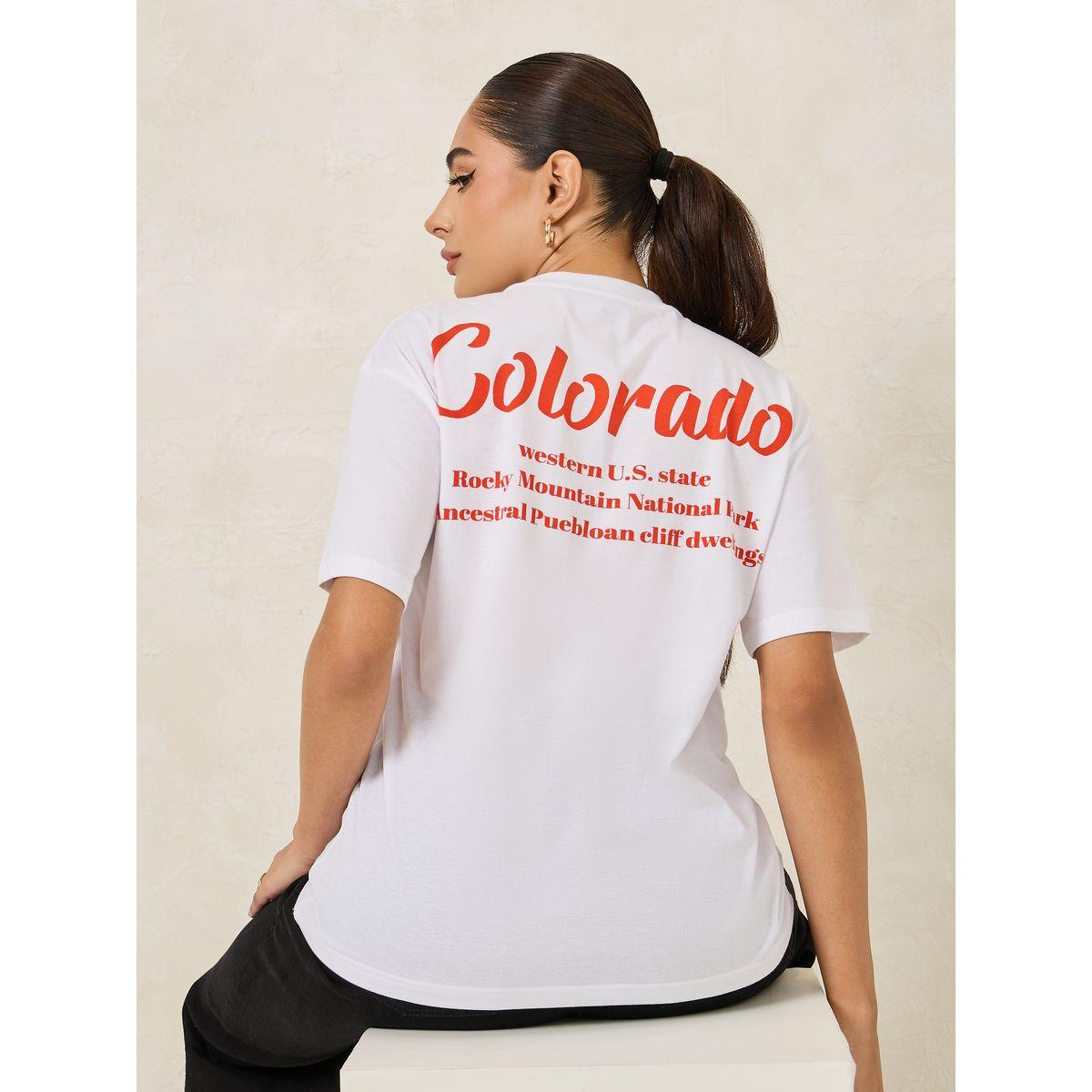 Styli Oversized Colorado Slogan Round Neck T-Shirt-women-clothing-tshirts-image-1