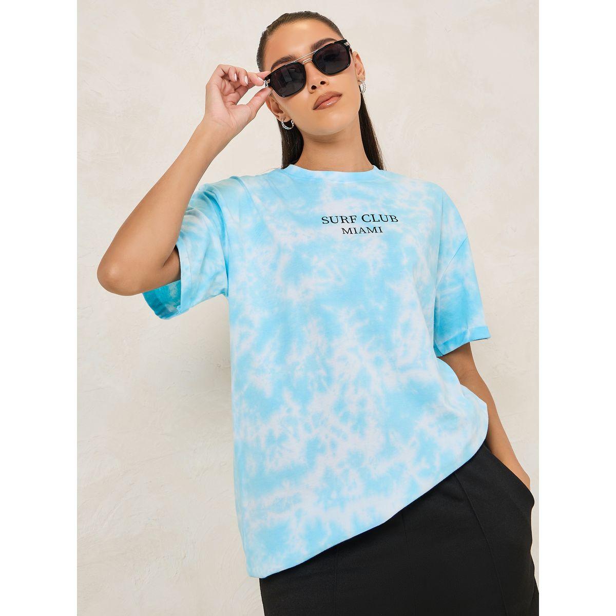 Styli Oversized Tie and Dye Turn-Up Sleeve T-Shirt-women-clothing-tshirts-image-1