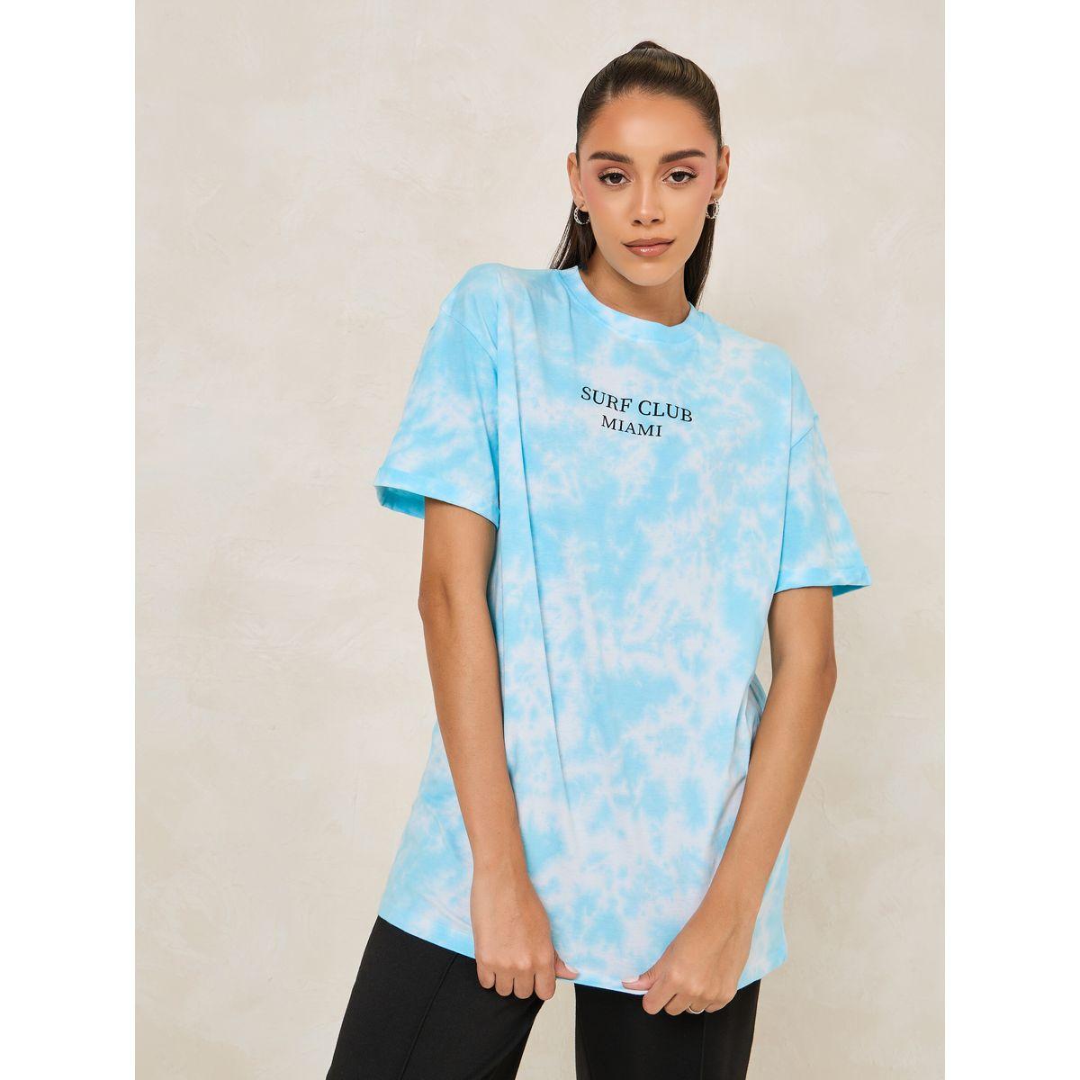 تيشيرت فضفاض بطبعة تاي داي وكتابة-women-clothing-tshirts-image-3