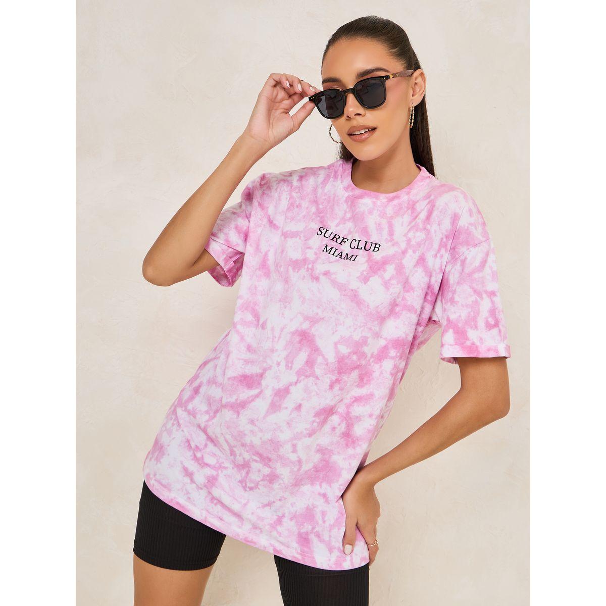 Styli Oversized Tie and Dye Turn-Up Sleeve T-Shirt-women-clothing-tshirts-image-1