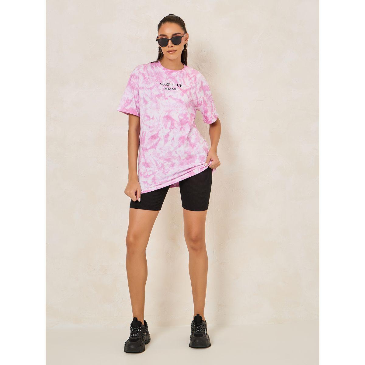 Styli Oversized Tie and Dye Turn-Up Sleeve T-Shirt-women-clothing-tshirts-image-2