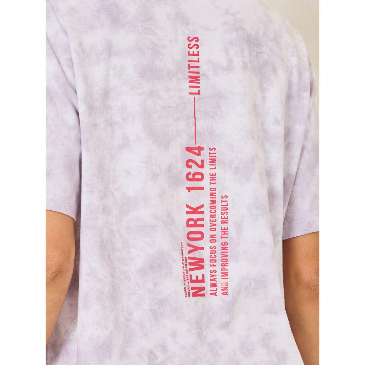 Styli Oversized Tie and Dye Limitless Slogan T-Shirt-women-clothing-tshirts-image-5