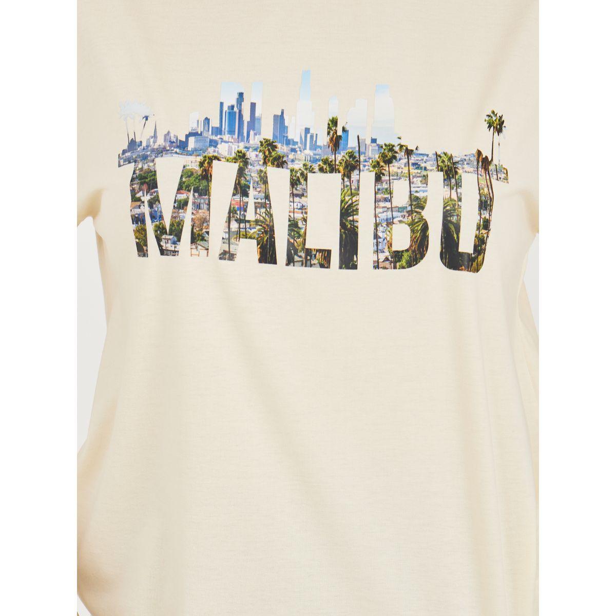تيشيرت فضفاض بطبعة جرافيك مع اكمام بطية-women-clothing-tshirts-image-3
