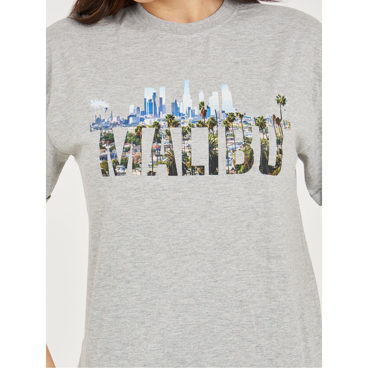 Styli Oversized Malibu Graphic T-Shirt with Turn Up Sleeves-women-clothing-tshirts-image-3