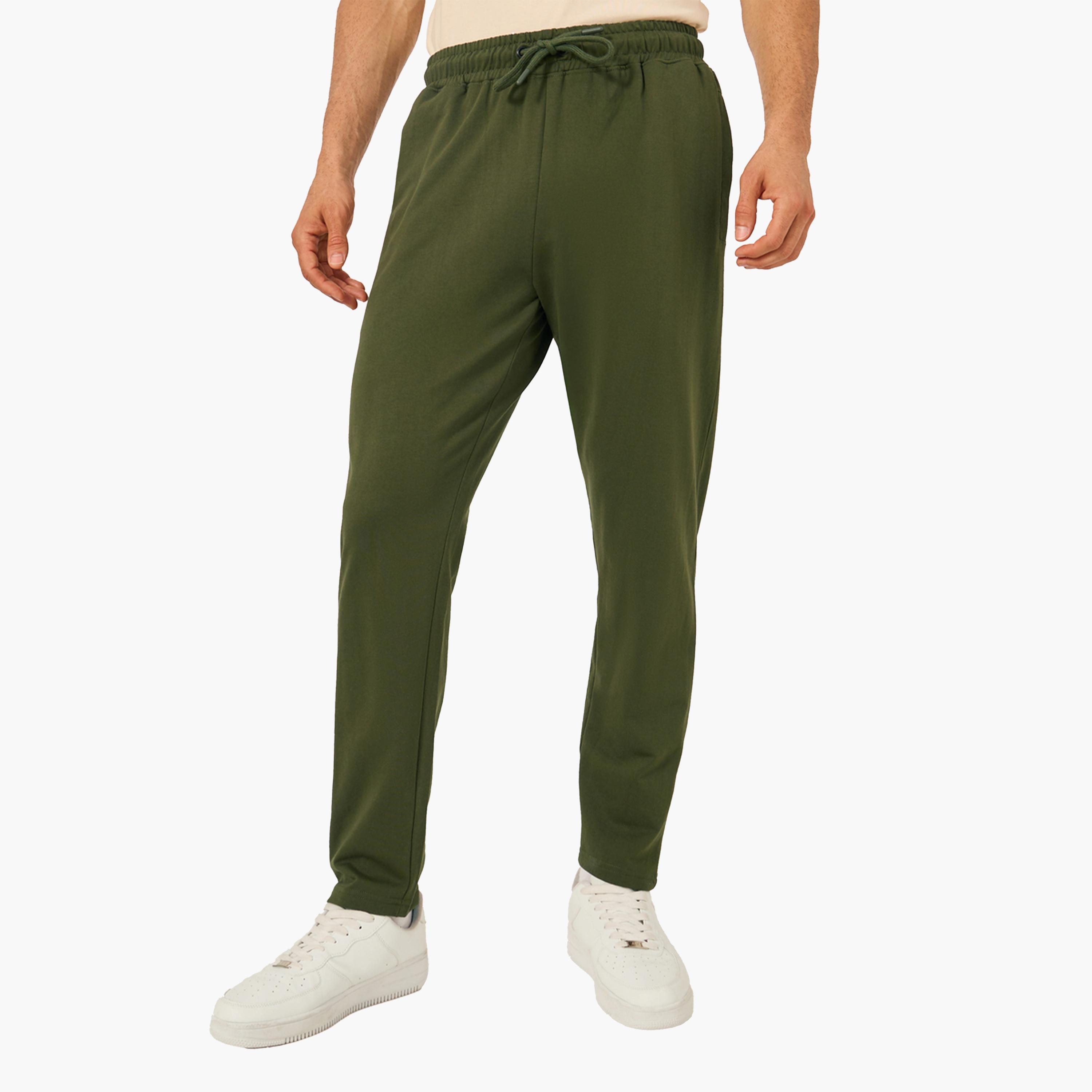 Styli Eco Earth Slim Terry Open Hem Joggers with Welt Pockets-men-clothing-bottoms-joggers-image-1