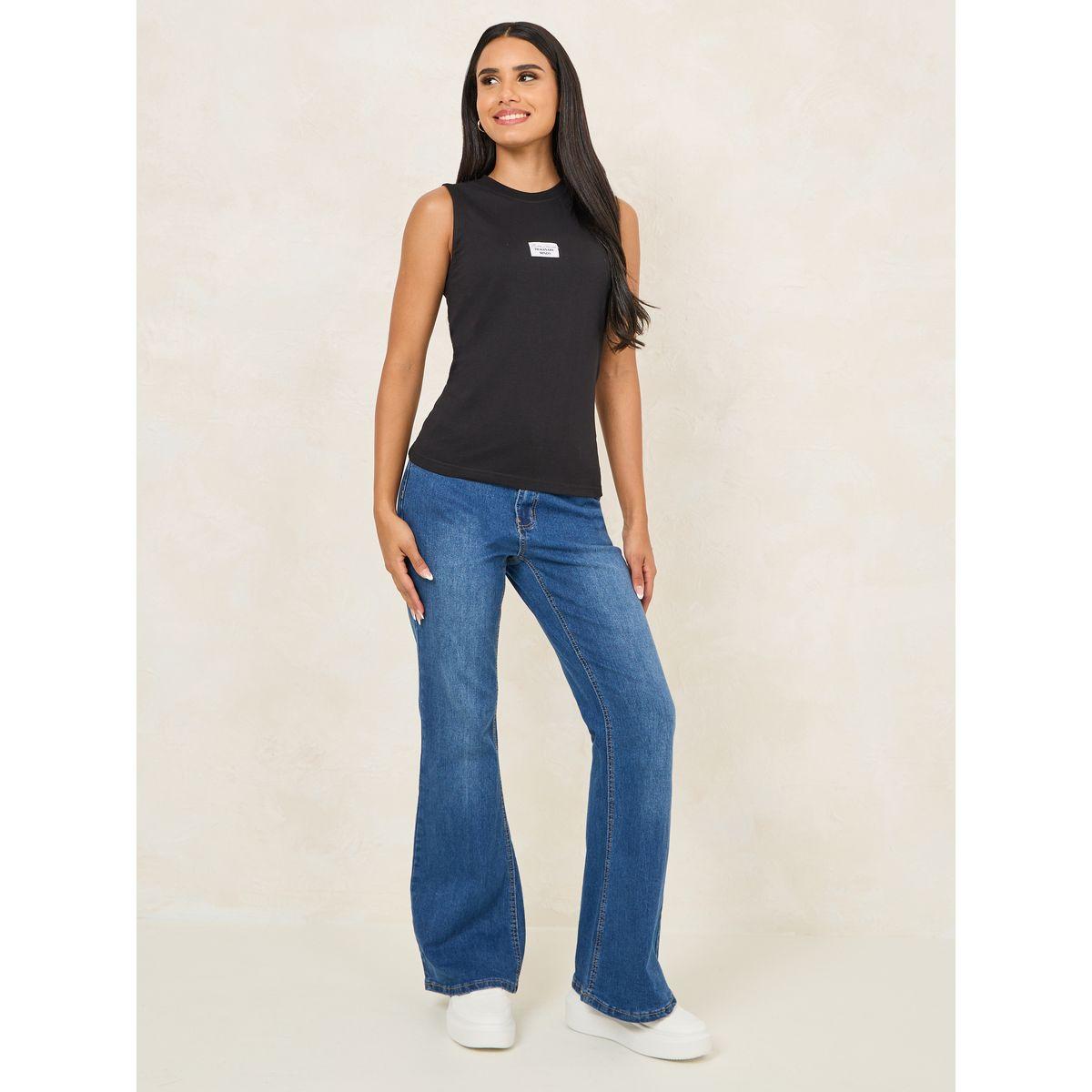 Styli Regular Fit Believe in Tomorrow Badge Slogan Tank-women-clothing-tshirts-image-2