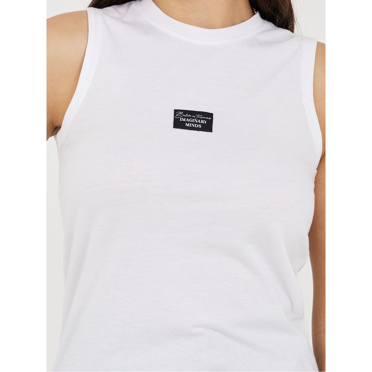 Styli Slim Fit Believe in Tomorrow Badge Slogan Tank-women-clothing-tshirts-image-4