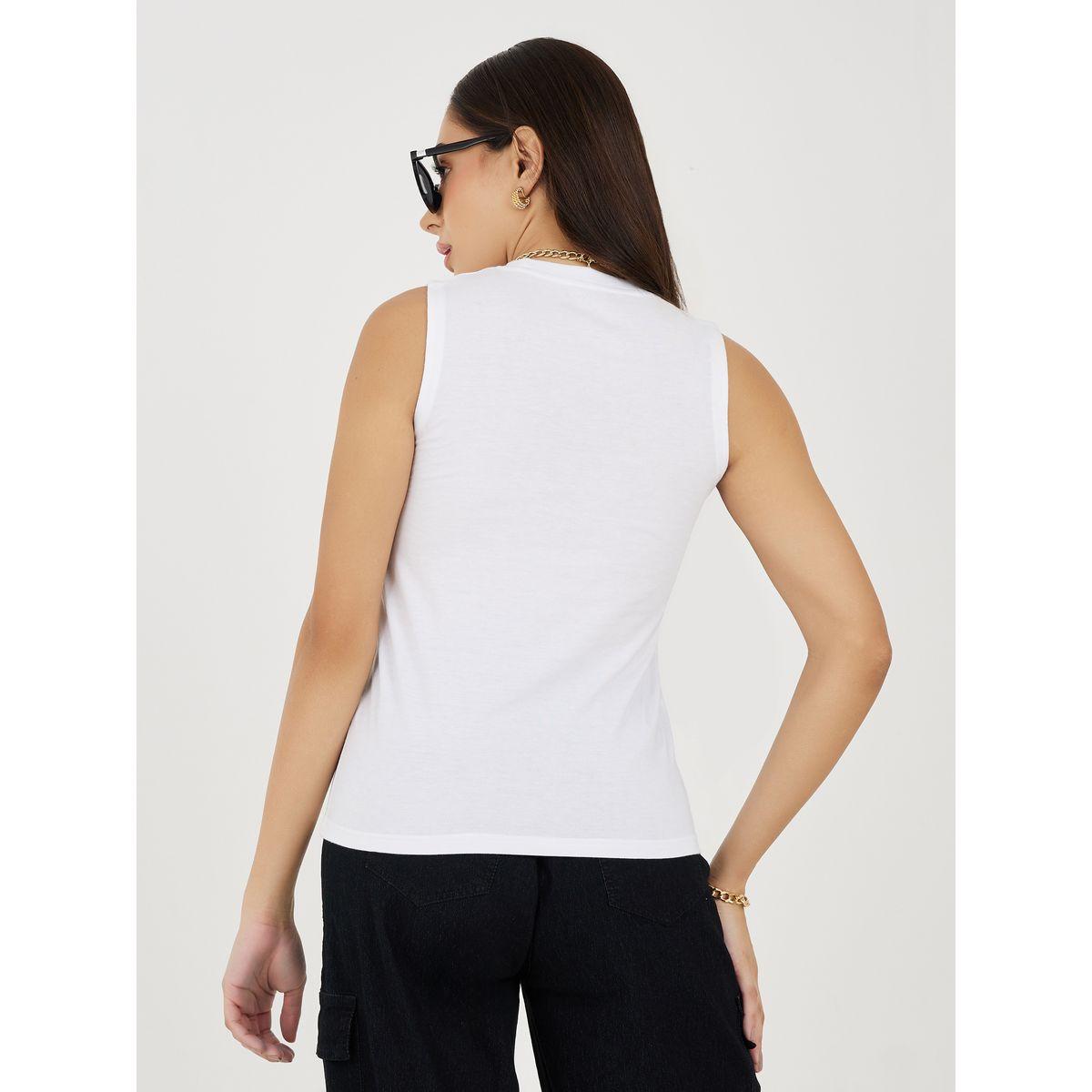 Styli Slim Fit Believe in Tomorrow Badge Slogan Tank-women-clothing-tshirts-image-5