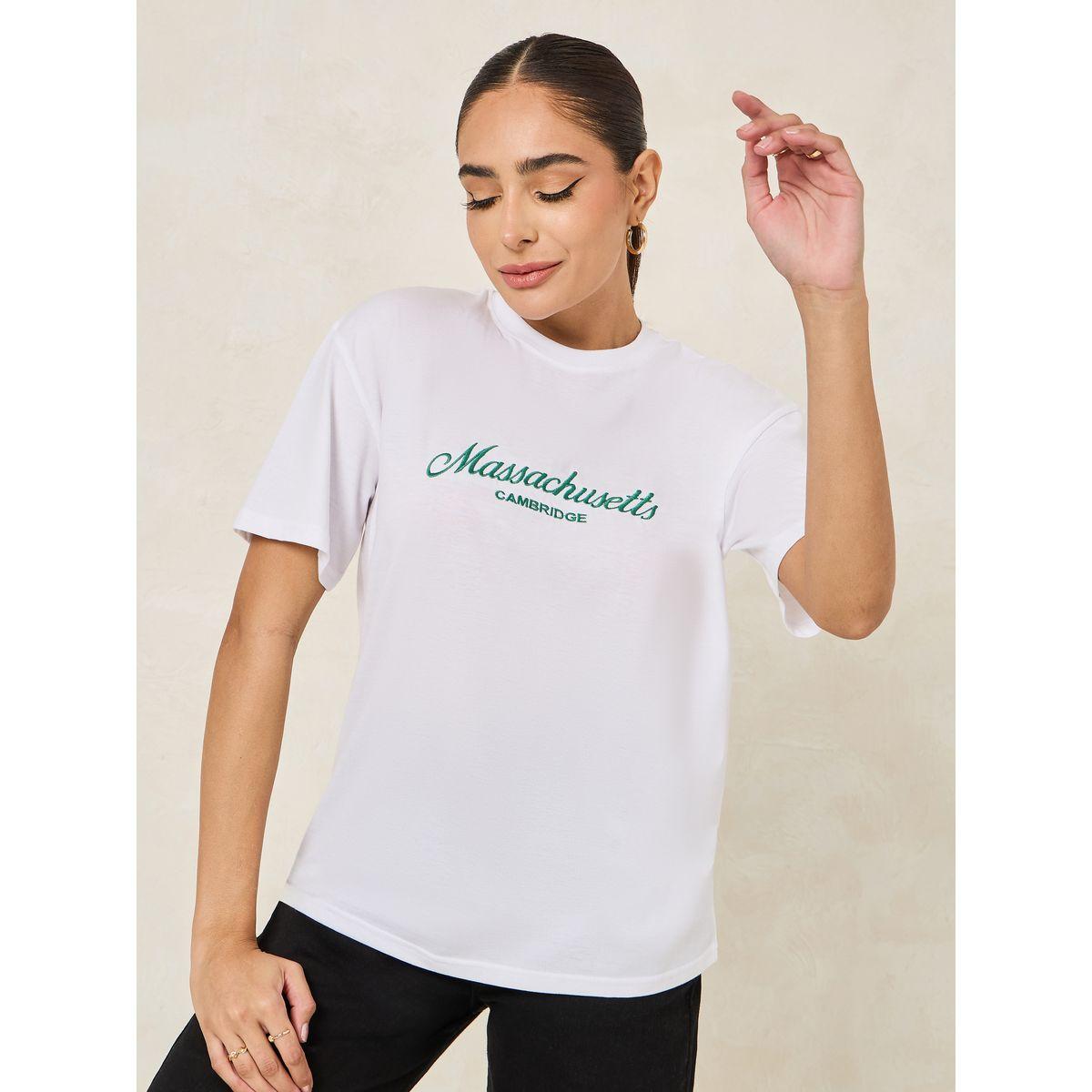 Styli Oversized Embroidered Massachusetts Slogan T-Shirt-women-clothing-tshirts-image-3