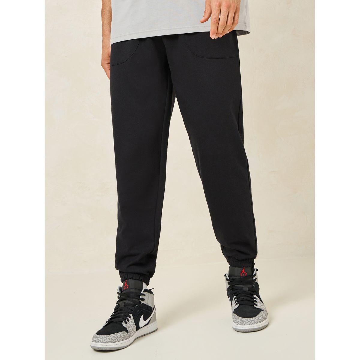 Styli Oversized Terry Jogger with Panel Pocket & Elasticated Cuff-men-clothing-bottoms-joggers-image-1