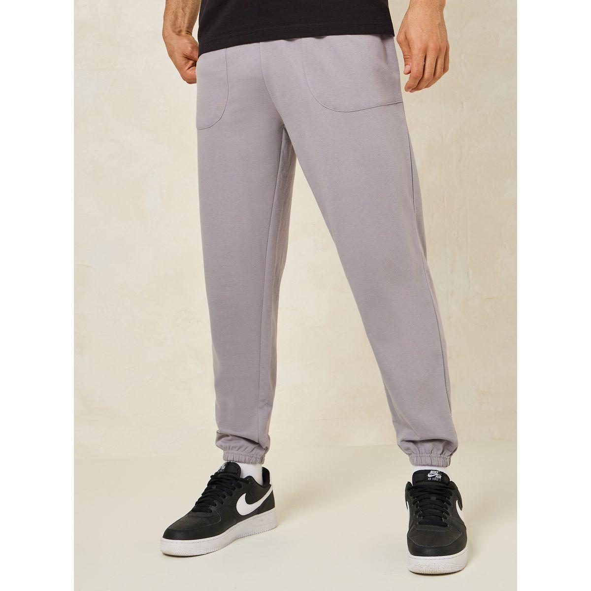 Styli Oversized Terry Jogger with Panel Pocket & Elasticated Cuff-men-clothing-bottoms-joggers-image-1