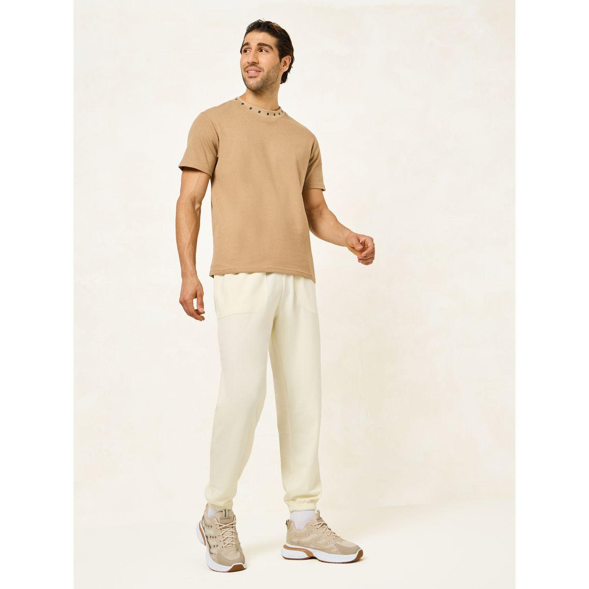 Styli Oversized Terry Jogger with Panel Pocket & Elasticated Cuff-men-clothing-bottoms-joggers-image-2