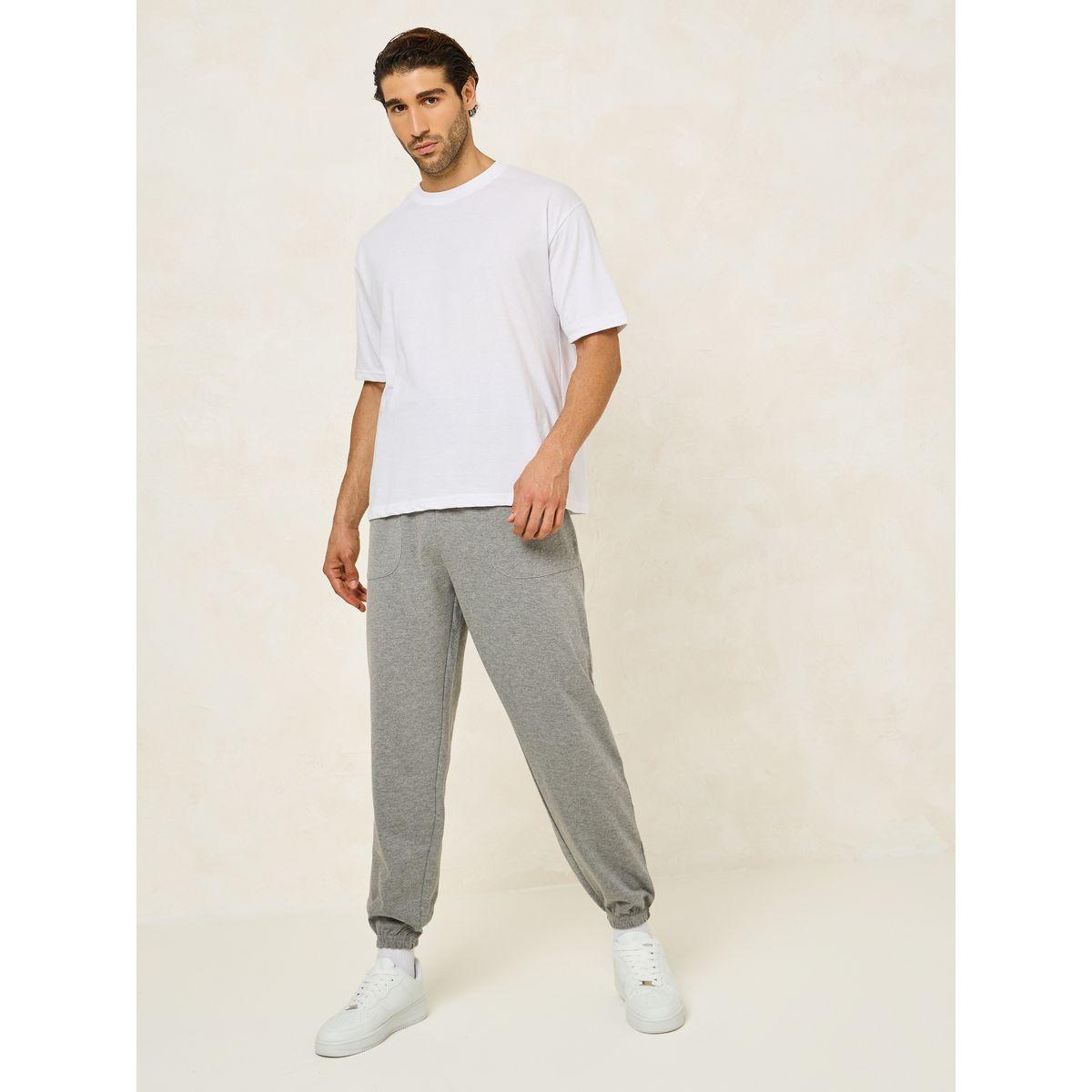 Styli Oversized Terry Jogger with Panel Pocket & Elasticated Cuff-men-clothing-bottoms-joggers-image-2