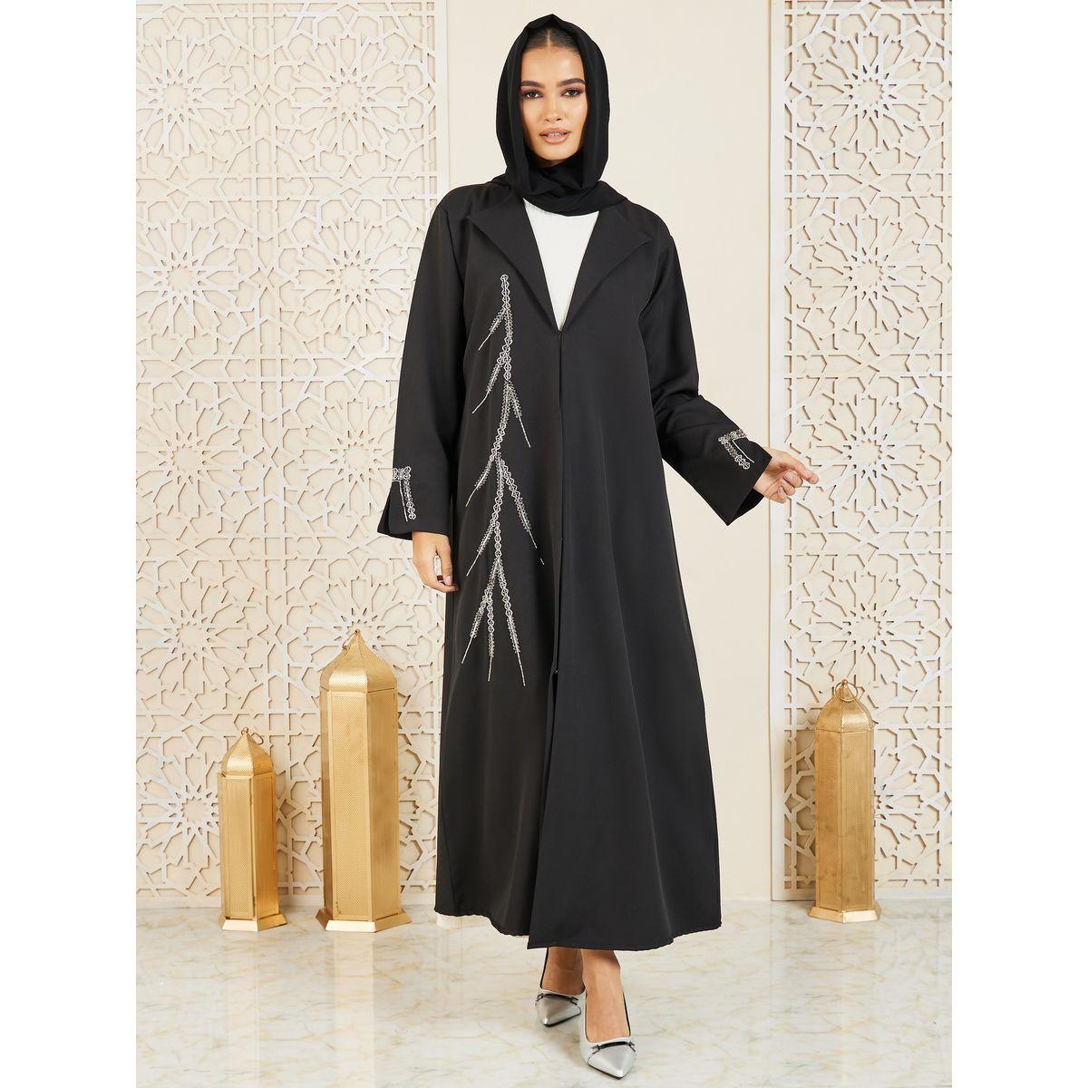 Modiste X Styli  Beaded Embellished Abaya-women-arabicclothing-abayas-image-1